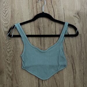 Zara Ribbed Tank Top - Teal